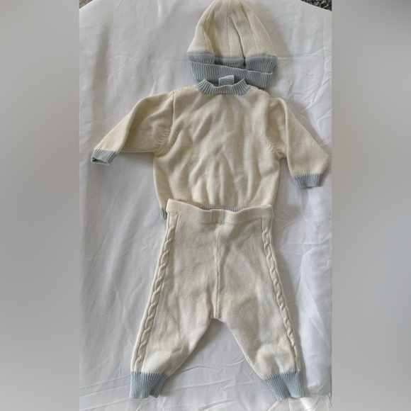 Vintage Nannette Baby Sweater Set 0–3 Months Sailboats + Handmade Coat - Picture 2 of 11